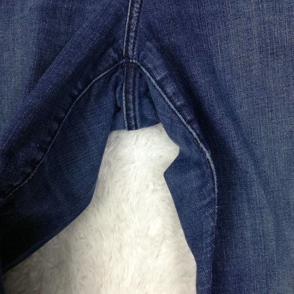 Lane Bryant Womens‎ Jeans Skinny Blue Dark Wash Distressed Whiskering Plus 20 - Picture 12 of 15